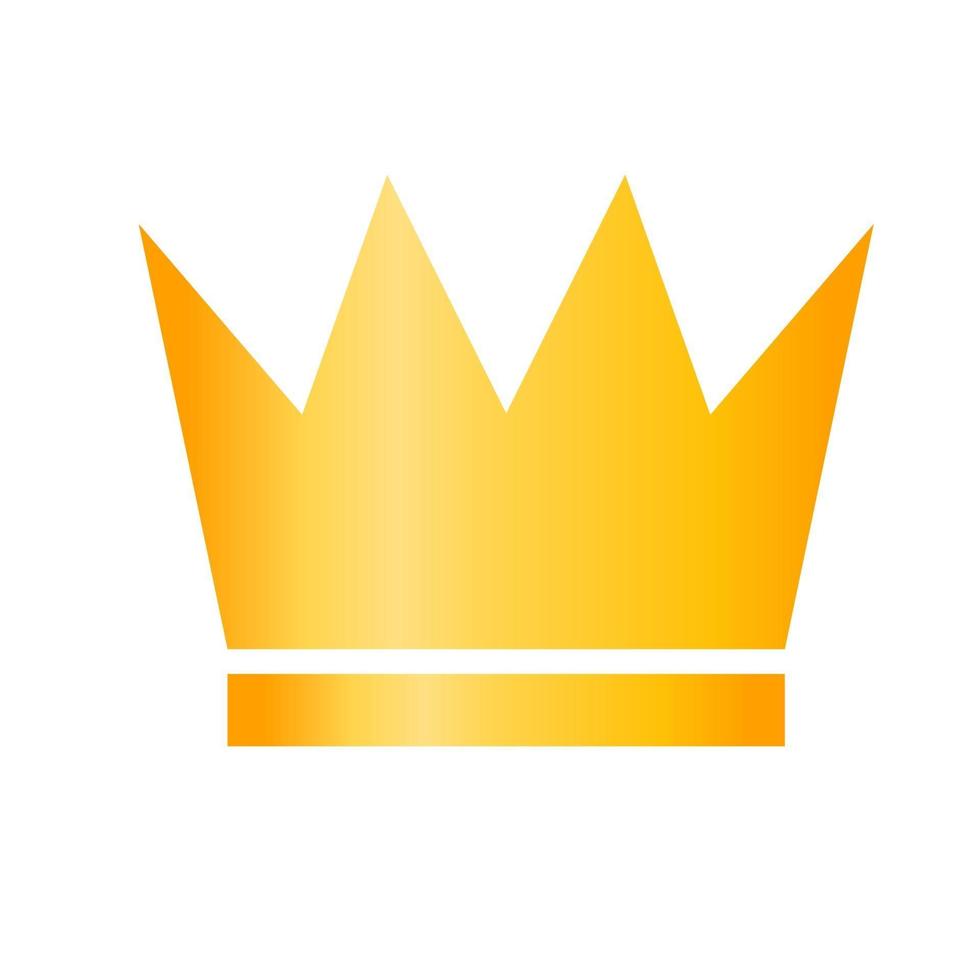 Gold royal crown isolated vector on white background