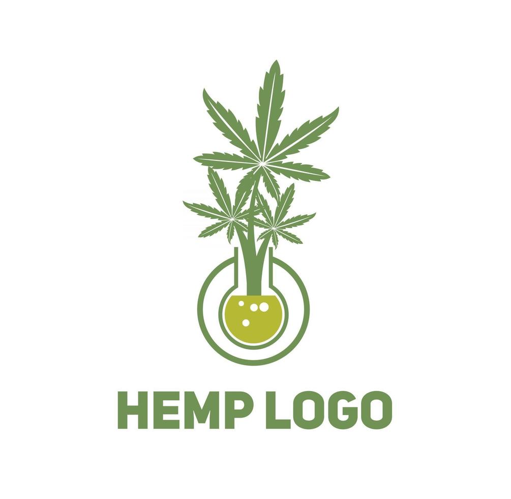 cáñamo hoja de marihuana diseño de logotipo ilustración vectorial formato eps, adecuado para sus necesidades de diseño, logotipo, ilustración, animación, etc. vector