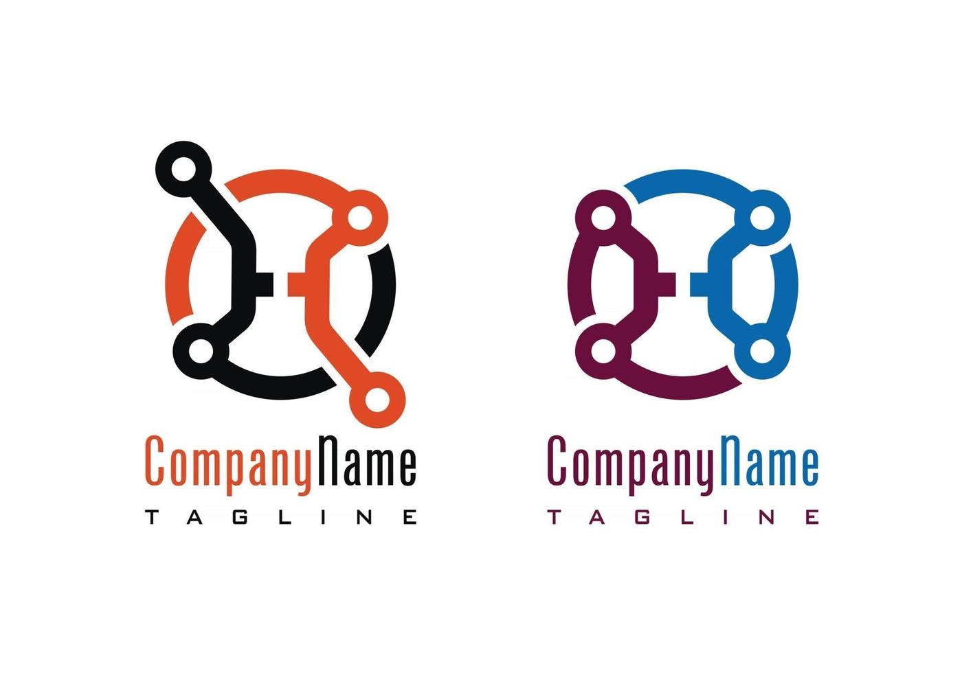 Hub logo design illustration vector eps format , suitable for your