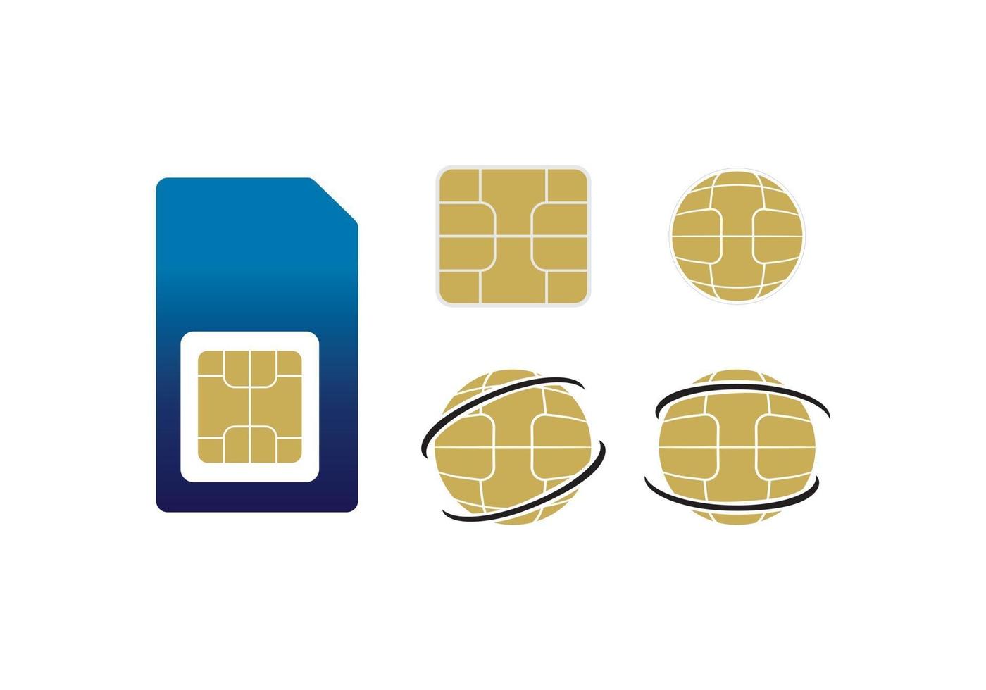 Sim card design illustration , suitable for your design needs, logo, illustration, animation, etc. vector