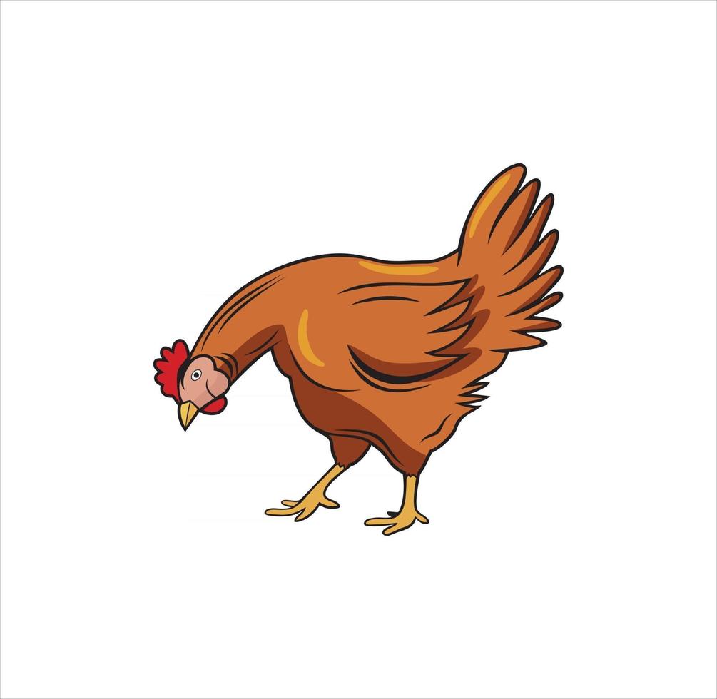 Pollo diseño ilustración vectorial formato eps, adecuado para sus necesidades de diseño, logotipo, ilustración, animación, etc. vector