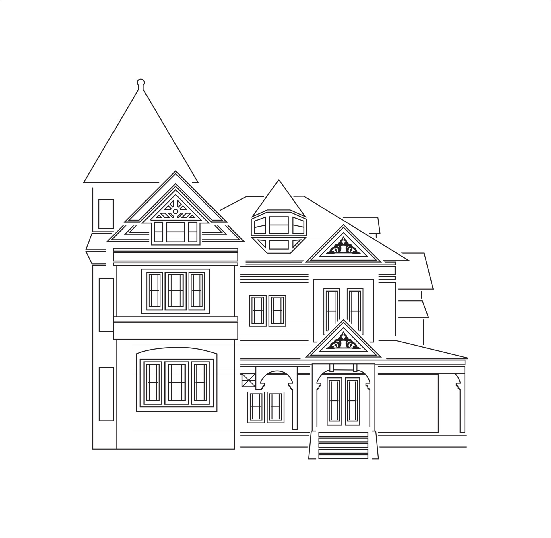 Classic house design illustration vector eps format , suitable for your  design needs, logo, illustration, animation, etc. 2685686 Vector Art at  Vecteezy