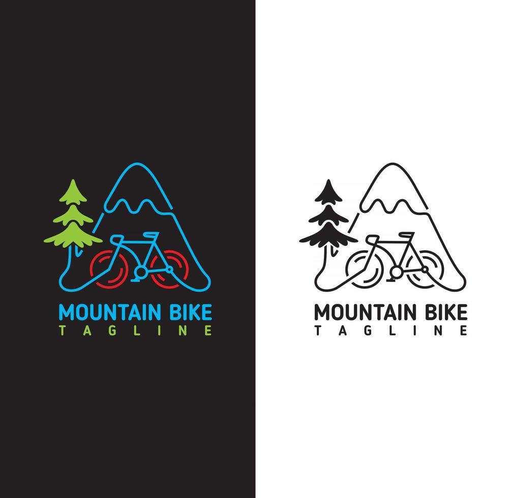 formato eps del vector del ejemplo del diseño del logotipo de la bicicleta de montaña, adecuado para sus necesidades de diseño, logotipo, ilustración, animación, etc.