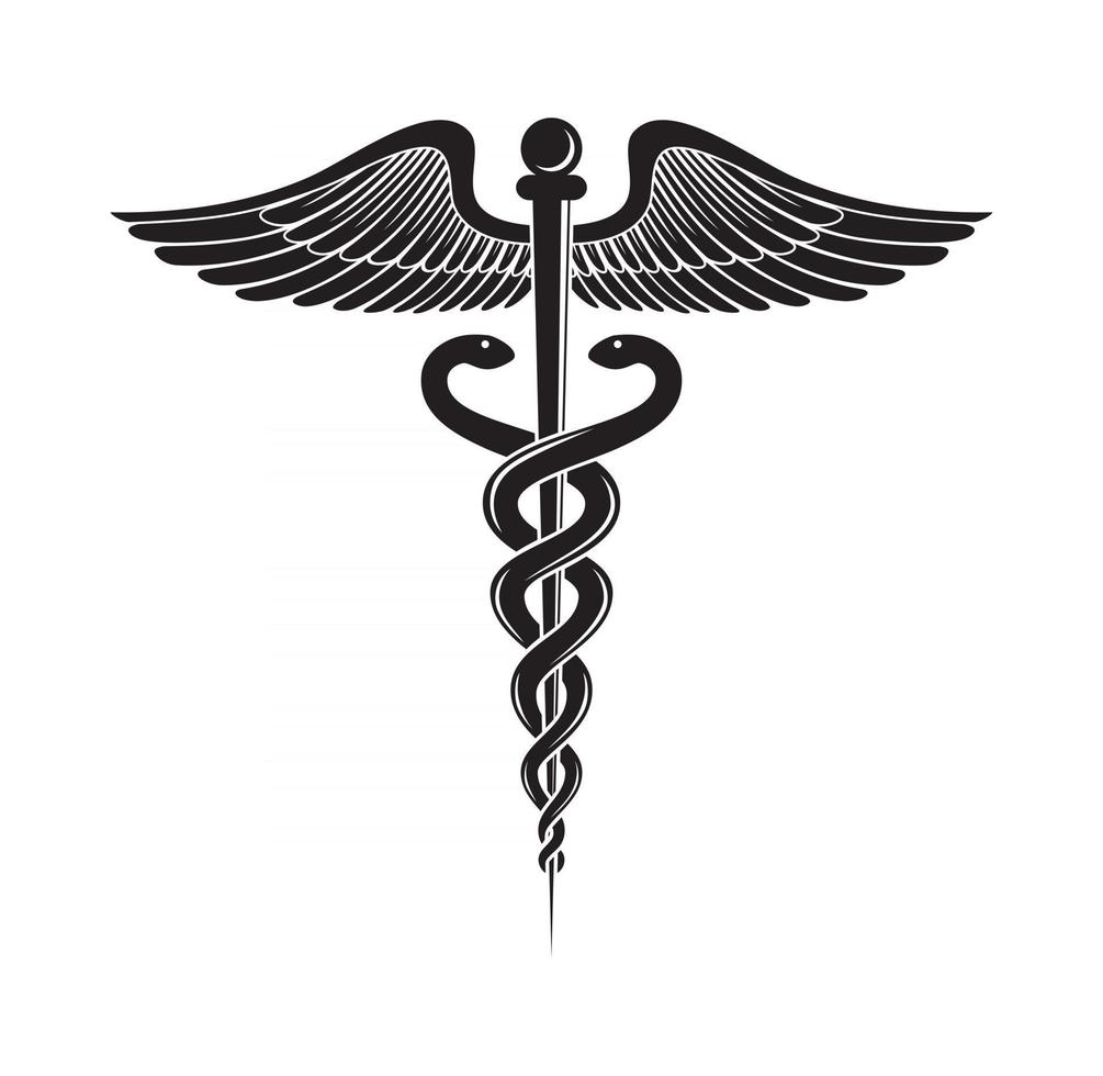 Medical caduceus symbol design illustration vector eps format , suitable for your design needs, logo, illustration, animation, etc.