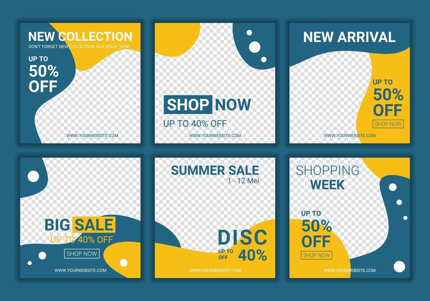 Set of sale banner for product marketing. Set of Editable minimal In Product Banner Template