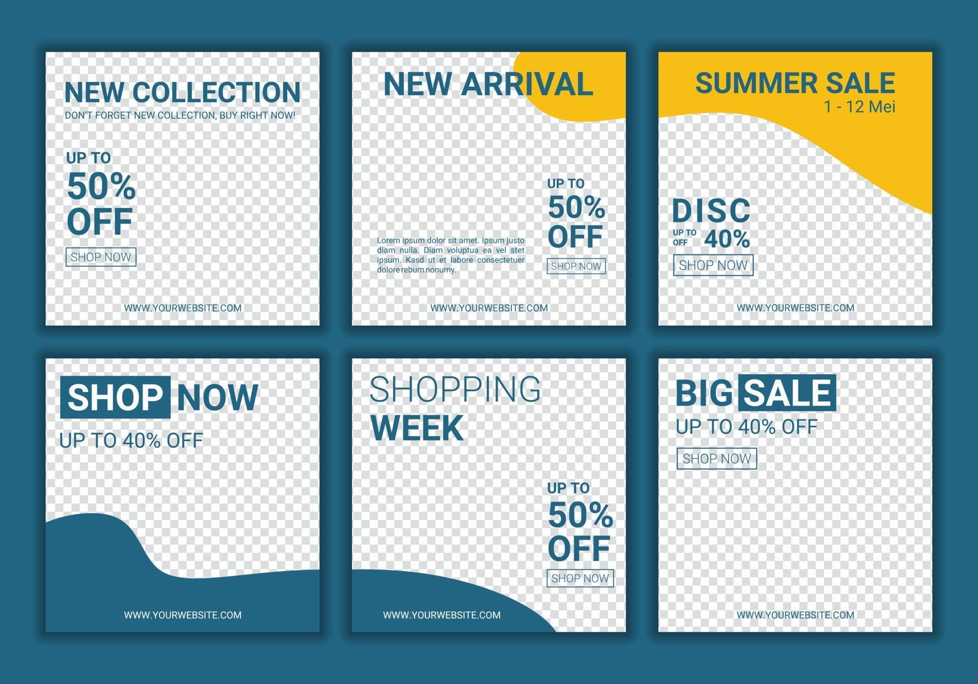 Set of sale banner for product marketing. Set of Editable minimal Within Product Banner Template