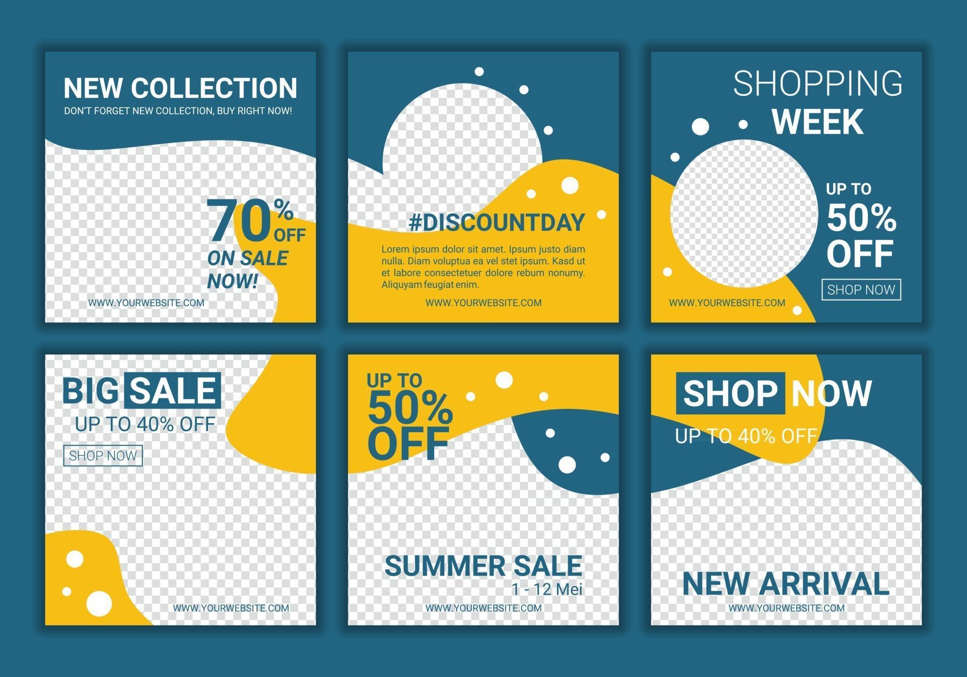 Set of sale banner for product marketing. Set of Editable minimal For Product Banner Template