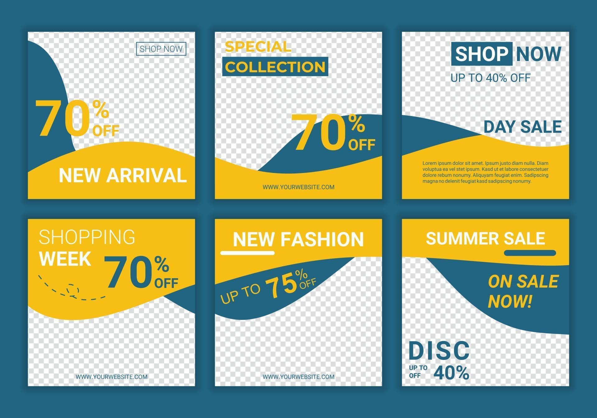 Set of sale banner for product marketing. Set of Editable minimal Within Product Banner Template