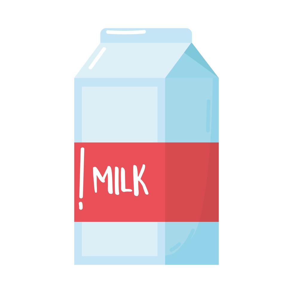 milk box dairy product cartoon icon vector