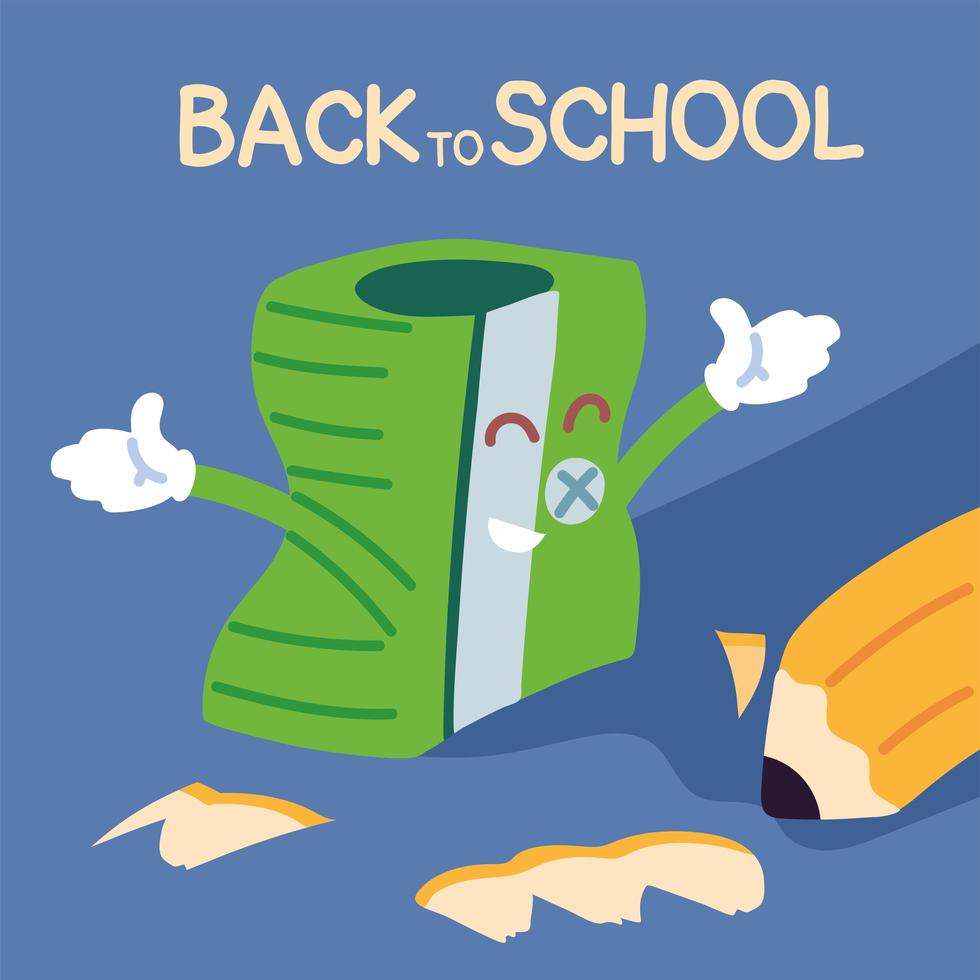 back to school banner, colorful back to school template, sharpener vector