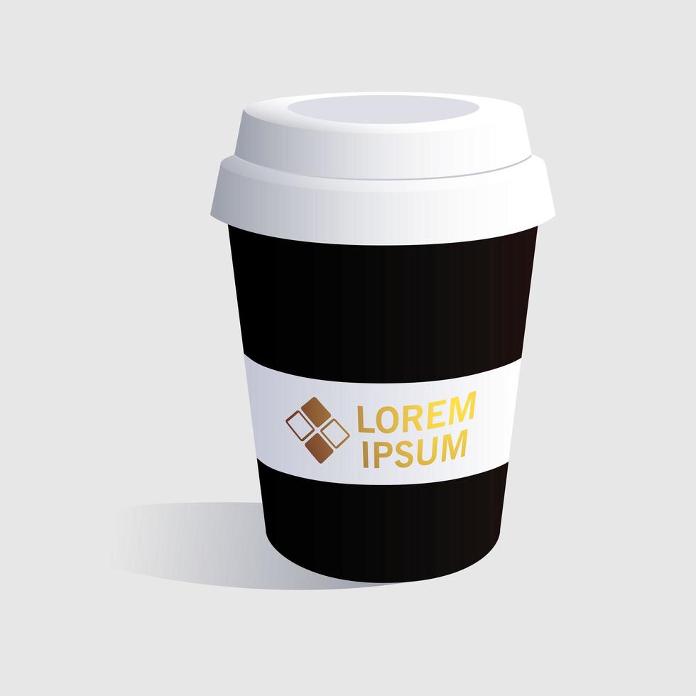 personal mug, identity brand on white background vector