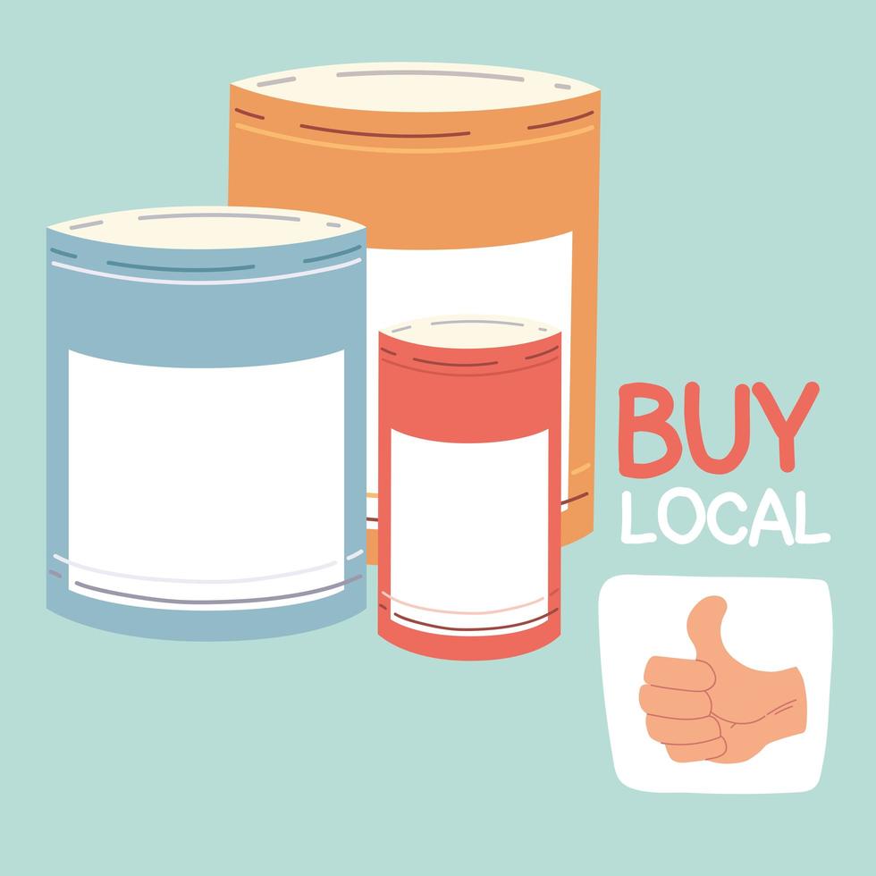 comprar local, apoyar negocios locales vector