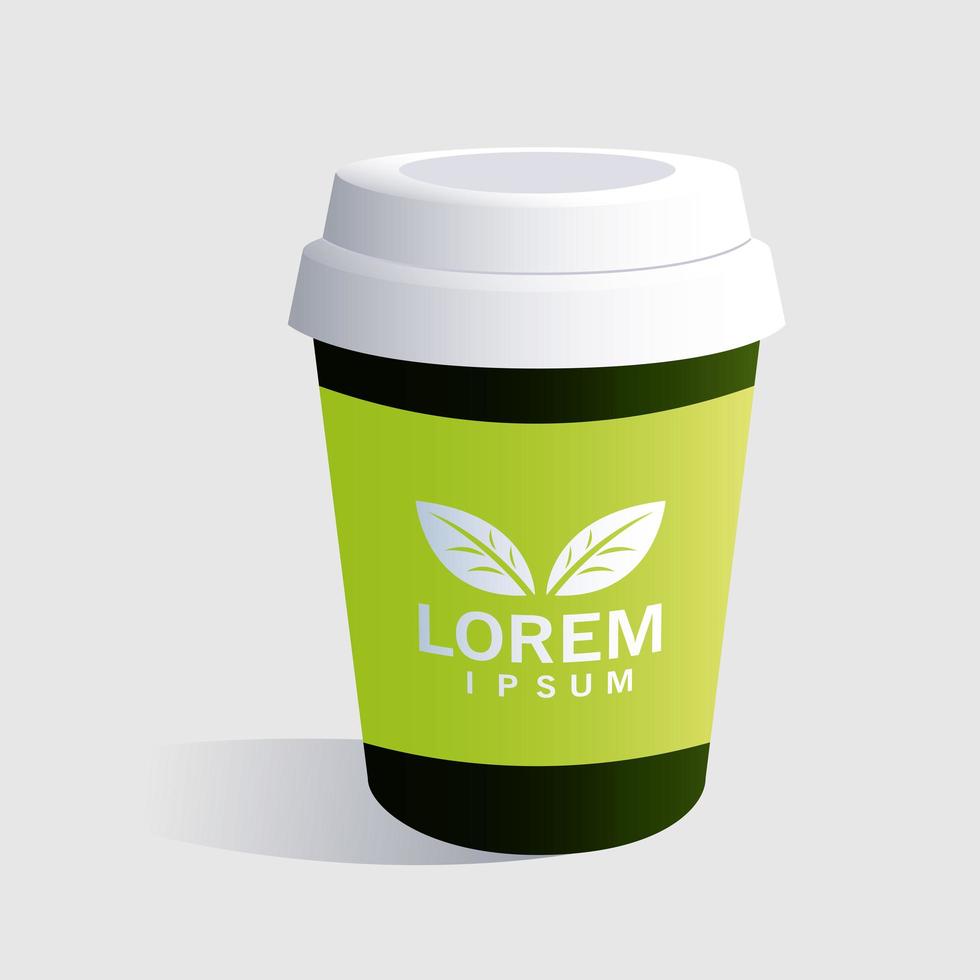 personal mug, identity brand on white background vector