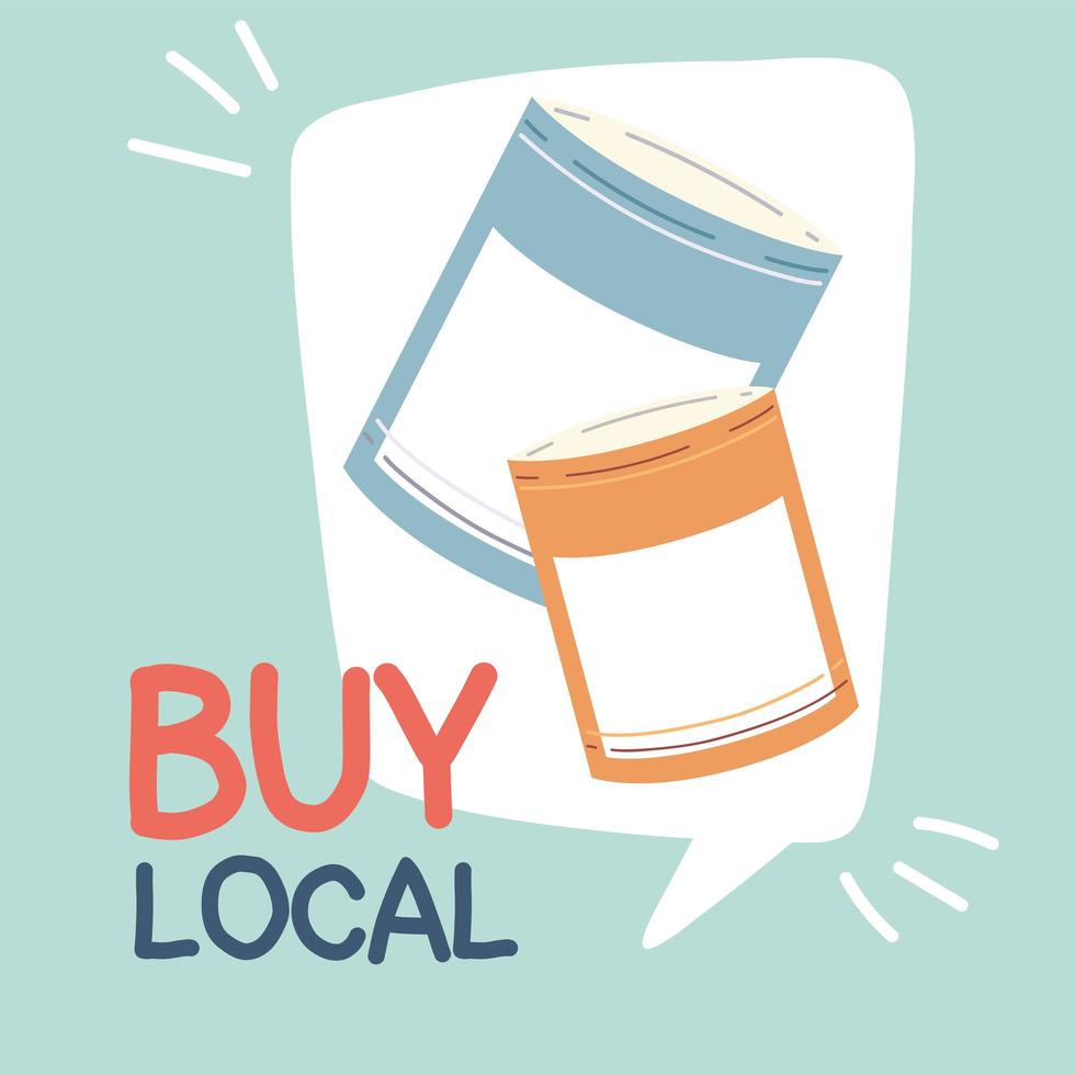 buy local, support local business vector