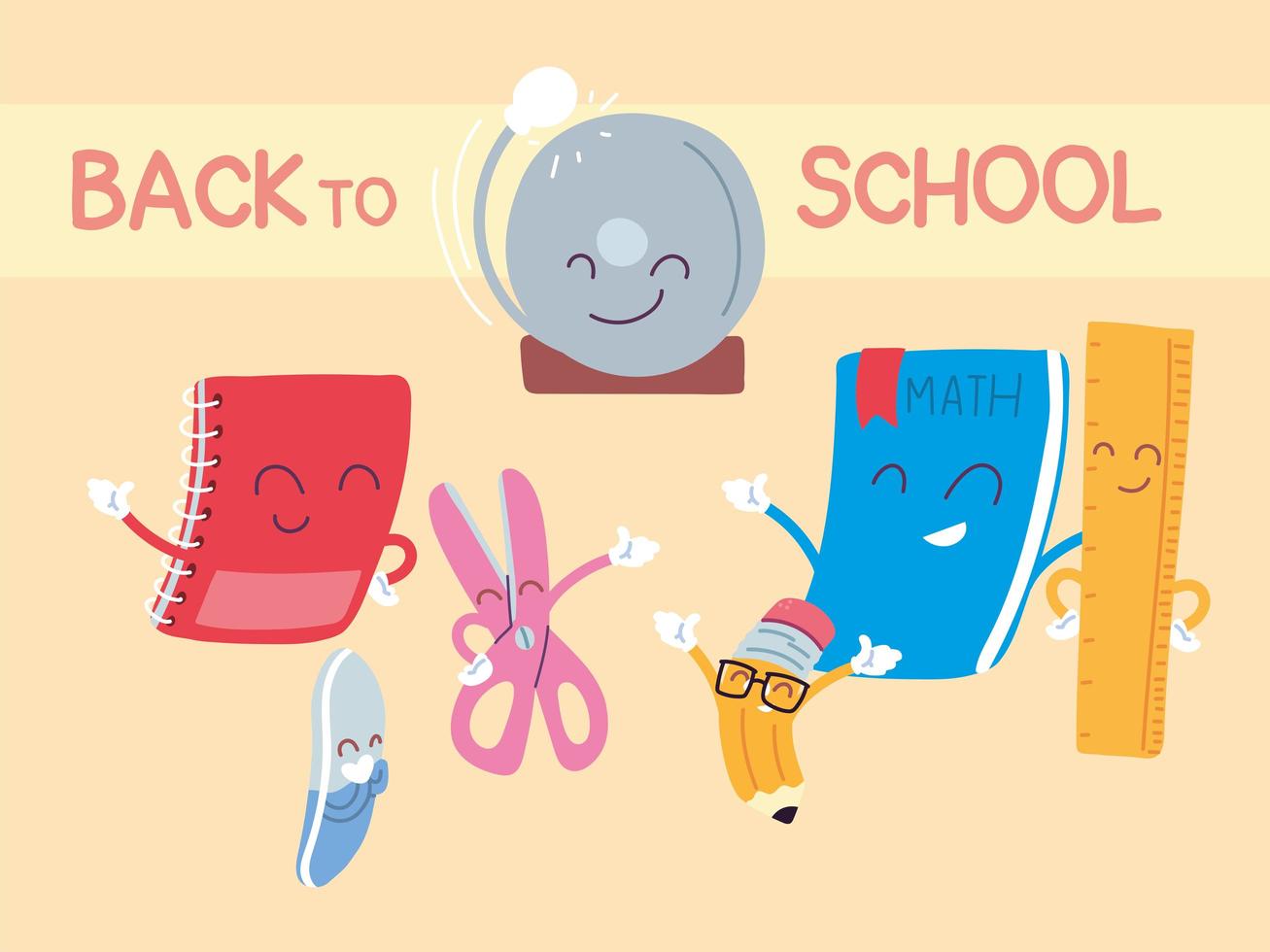 back to school banner, colorful back to school template vector