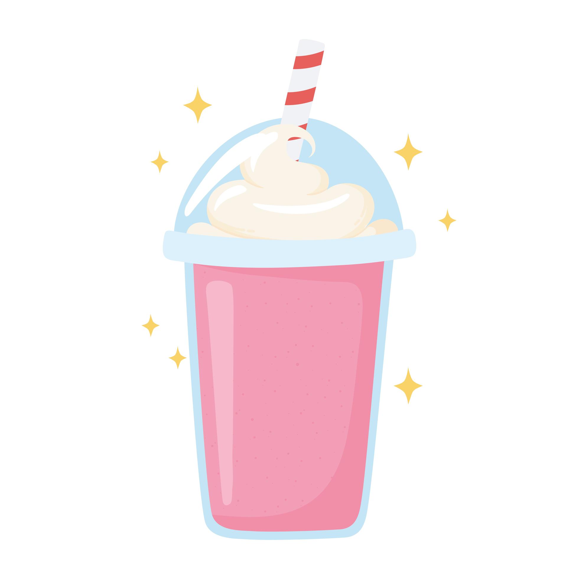 milkshake fresh, milk dairy product cartoon icon 2686324 Vector Art at