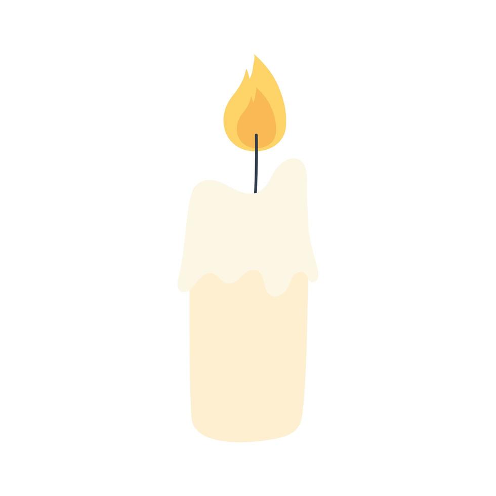 candle flame light icon in cartoon style vector