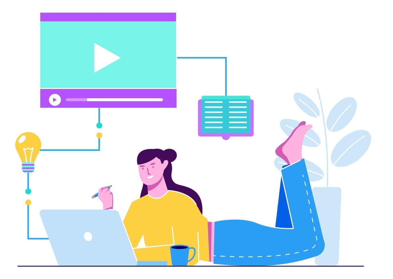 Learn anywhere anytime 2686460 vector art at vecteezy