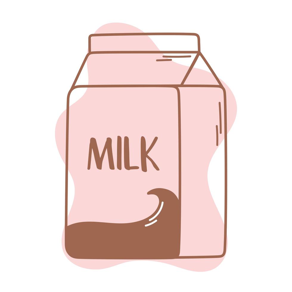 milk box liter container icon line and fill vector