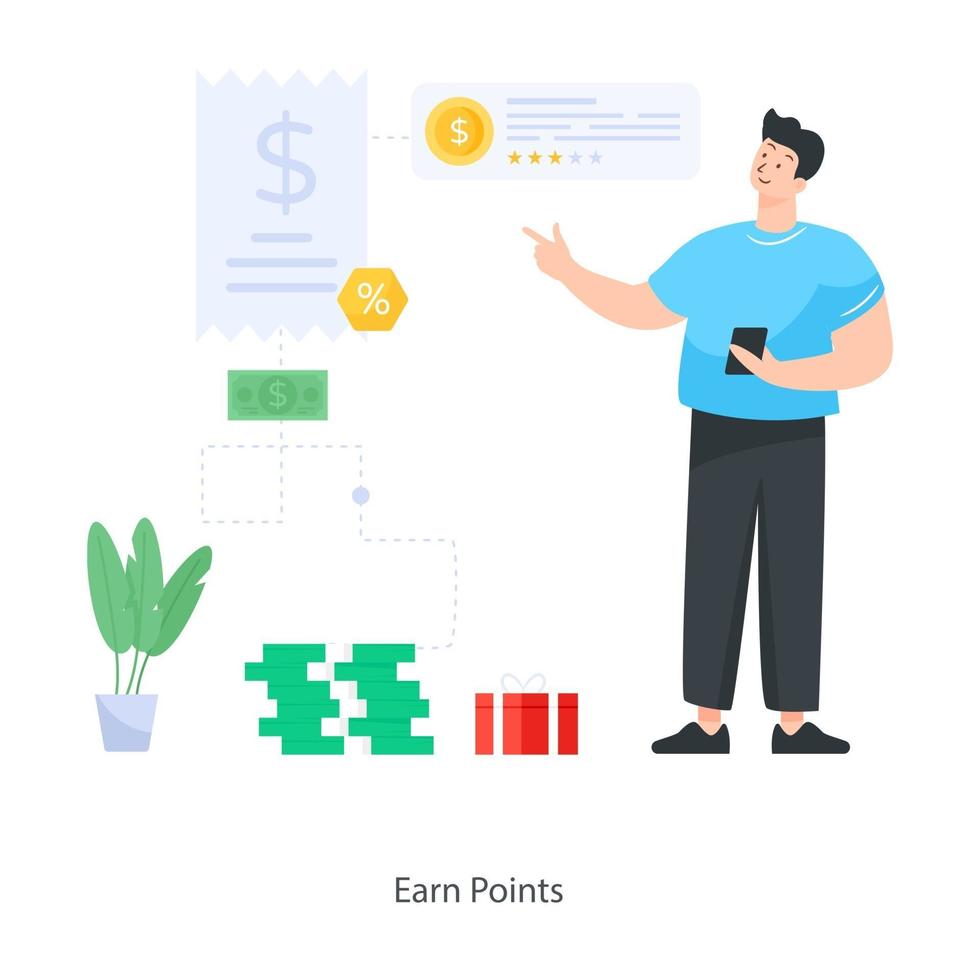 Business Earn Points vector