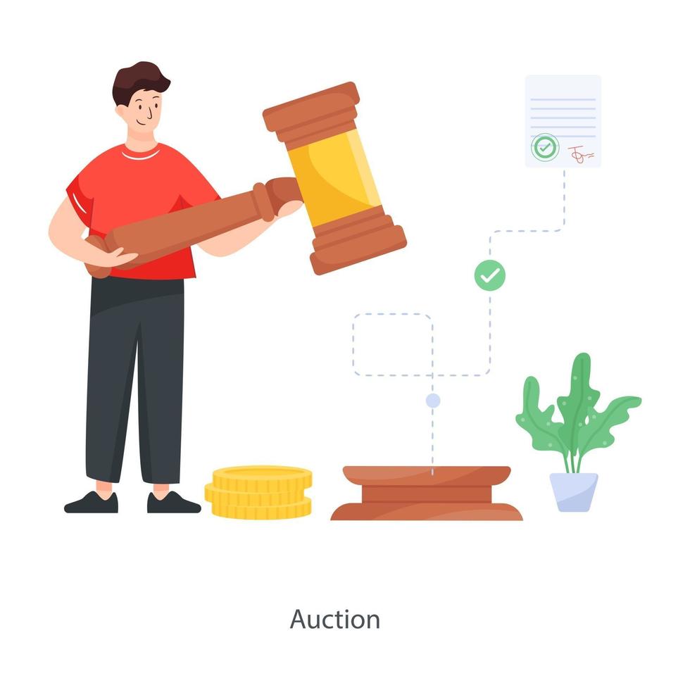 Business Auction Design vector