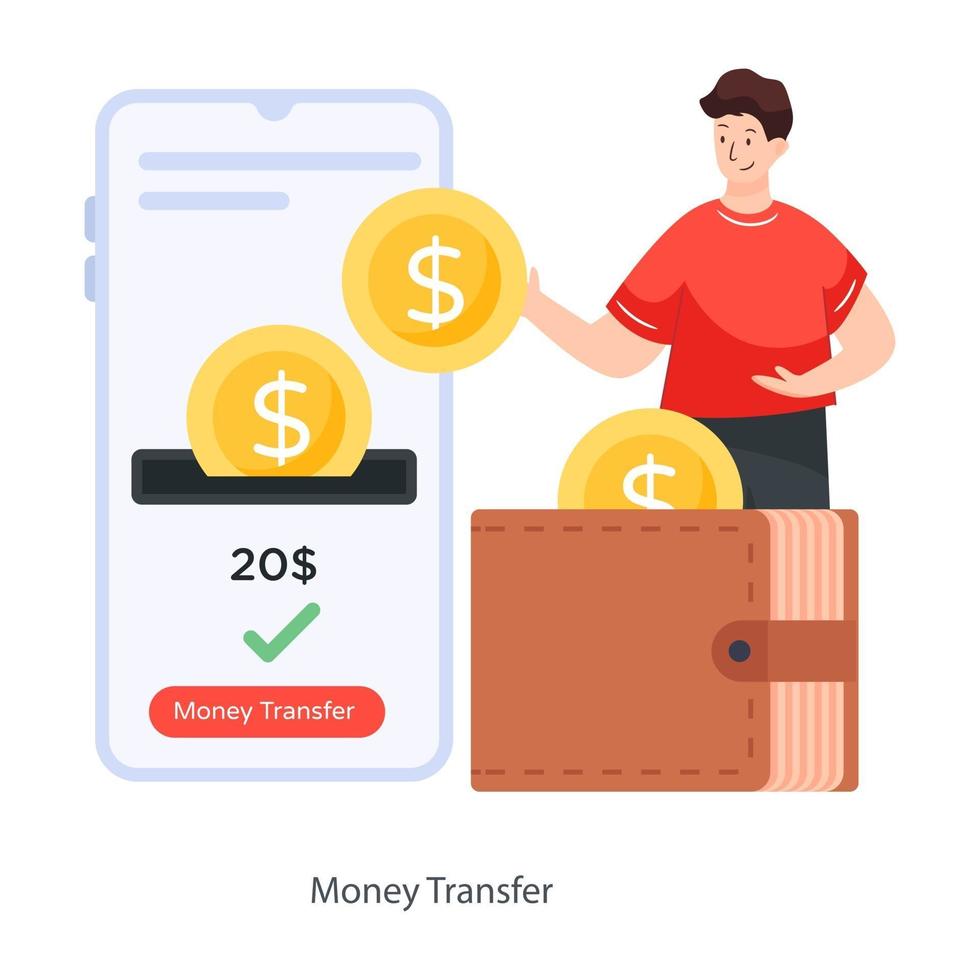 Digital Money Transfer vector