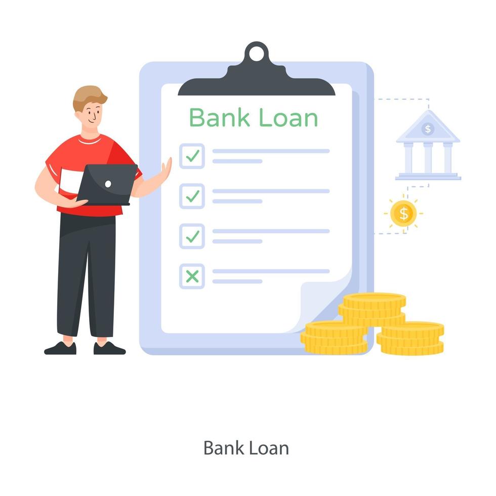 Bank Loan Document vector