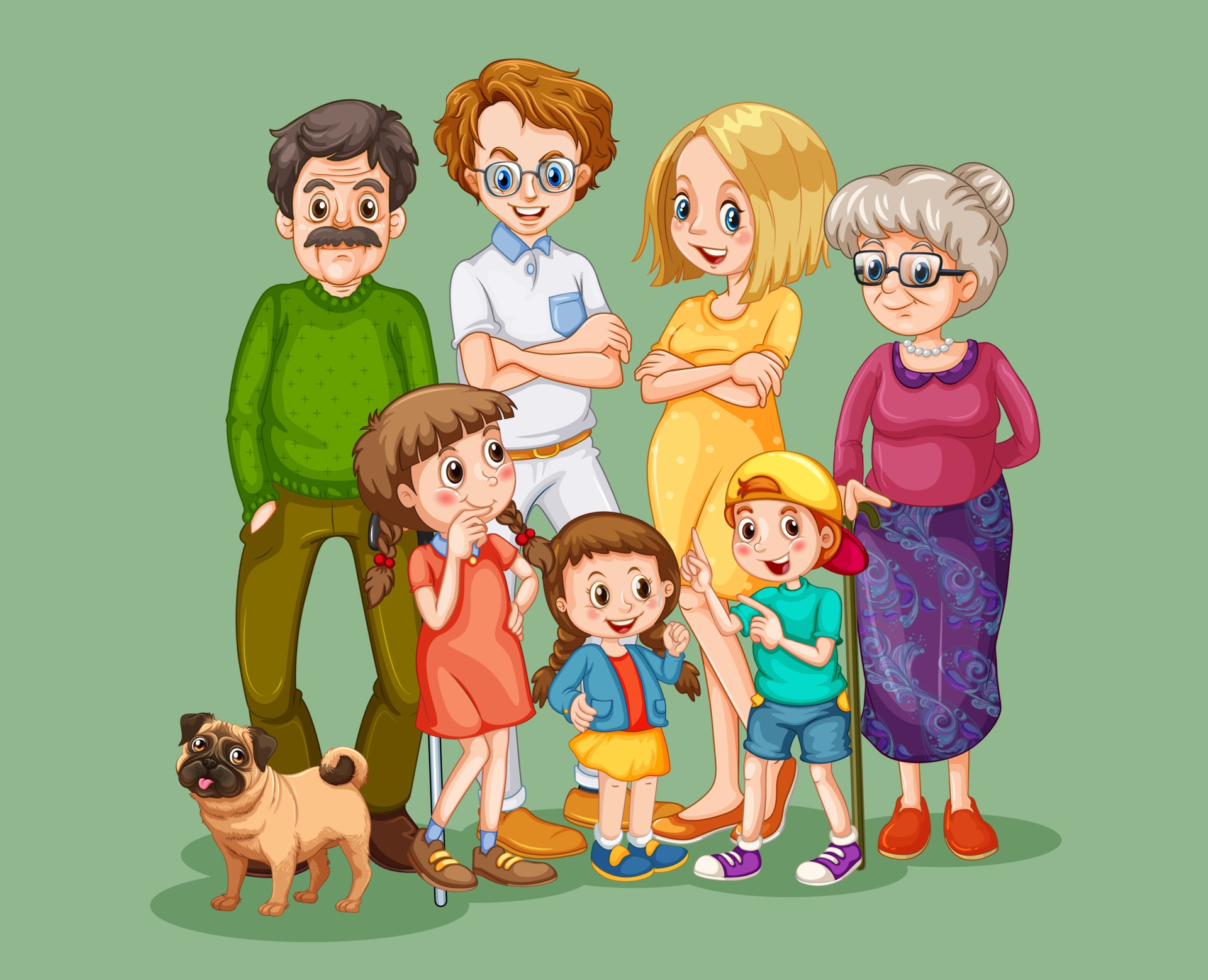 Happy family member cartoon character 2687172 Vector Art at Vecteezy Happy family member cartoon character 2687172 Vector Art at Vecteezy