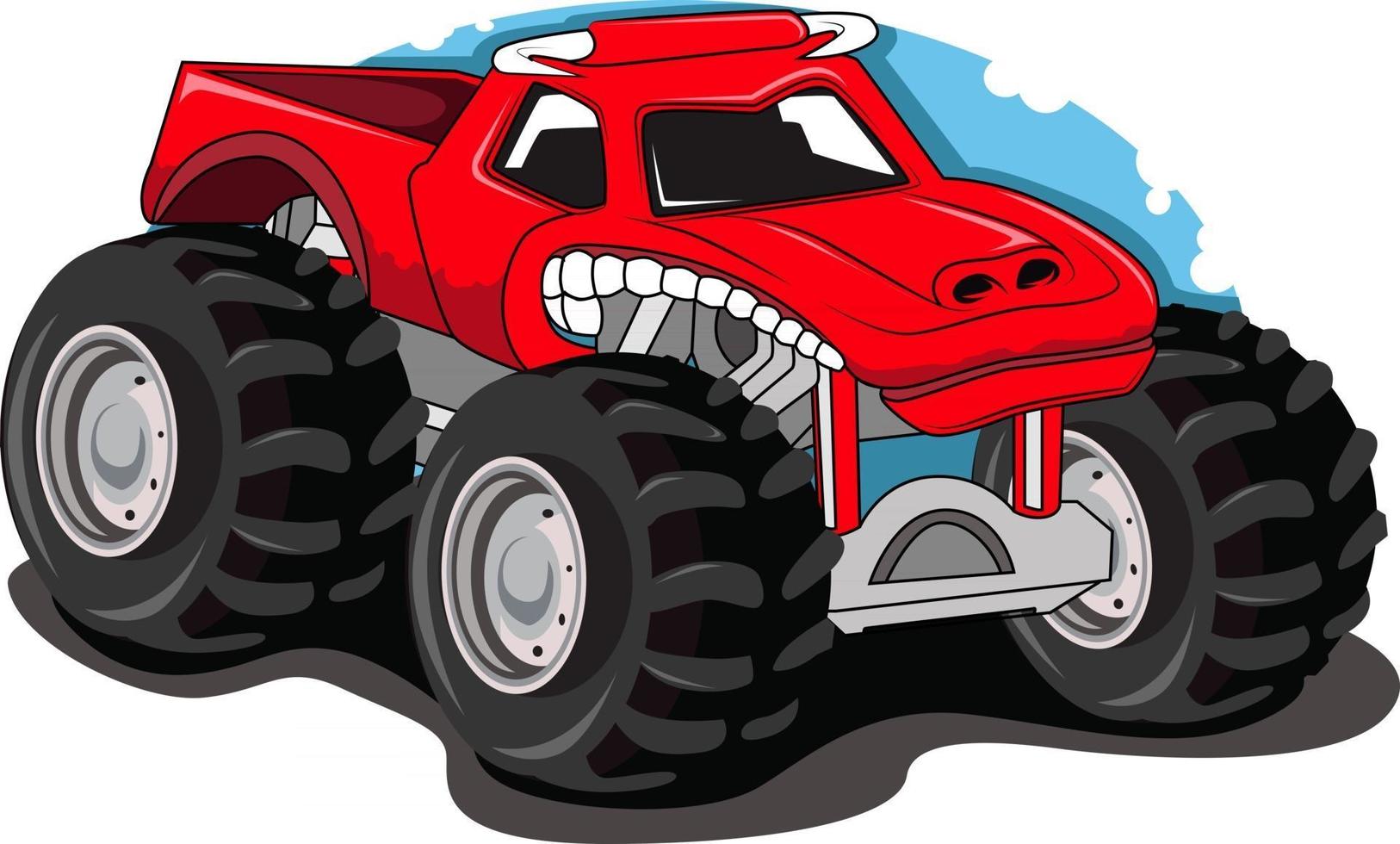 monster truck off road illustration vector