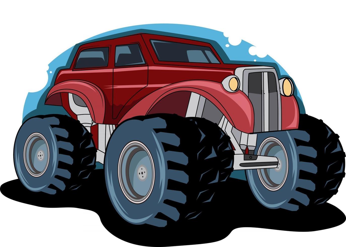 war monster truck vector