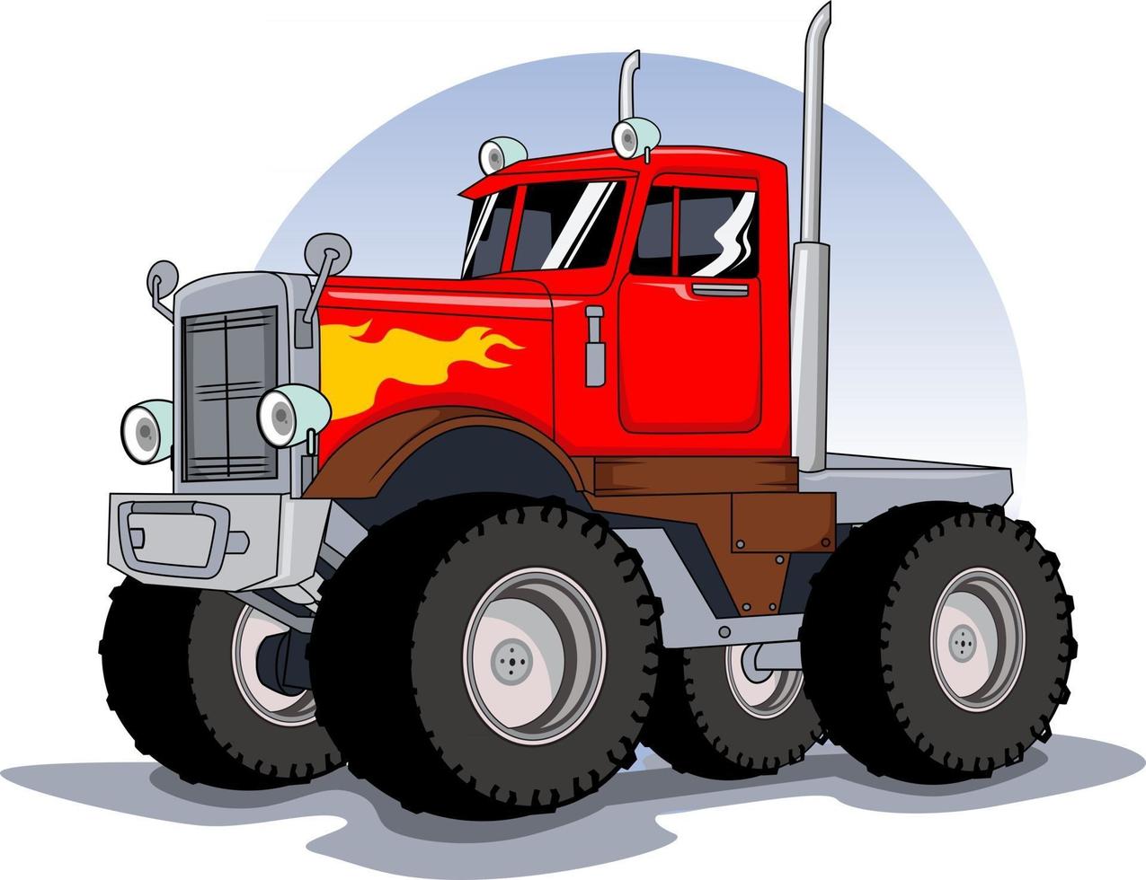 super big truck illustration vector