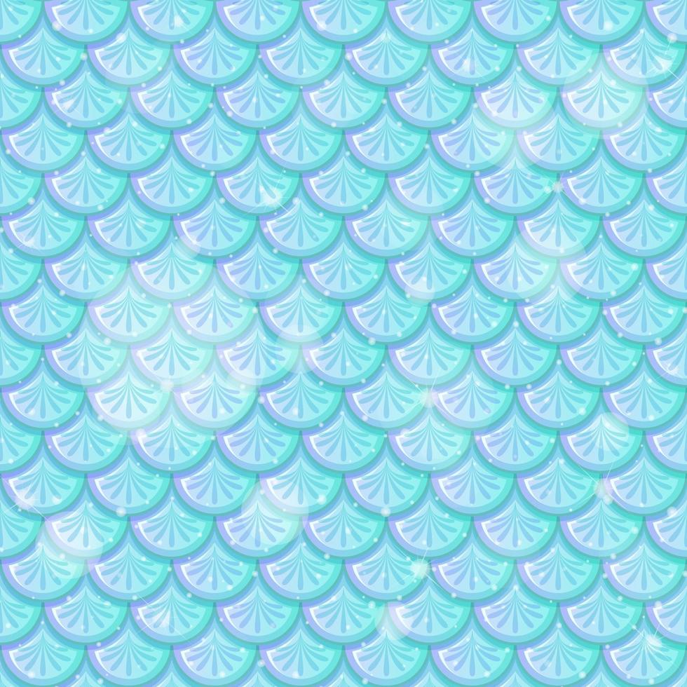 Pastel blue fish scales seamless pattern vector