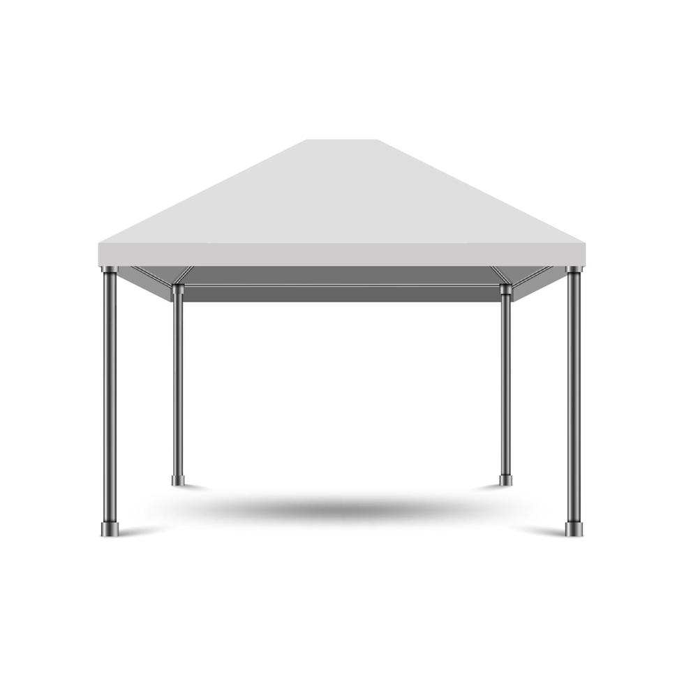 Canopy tent, Exhibition outdoor show pavilion, mock-up, vector illustration