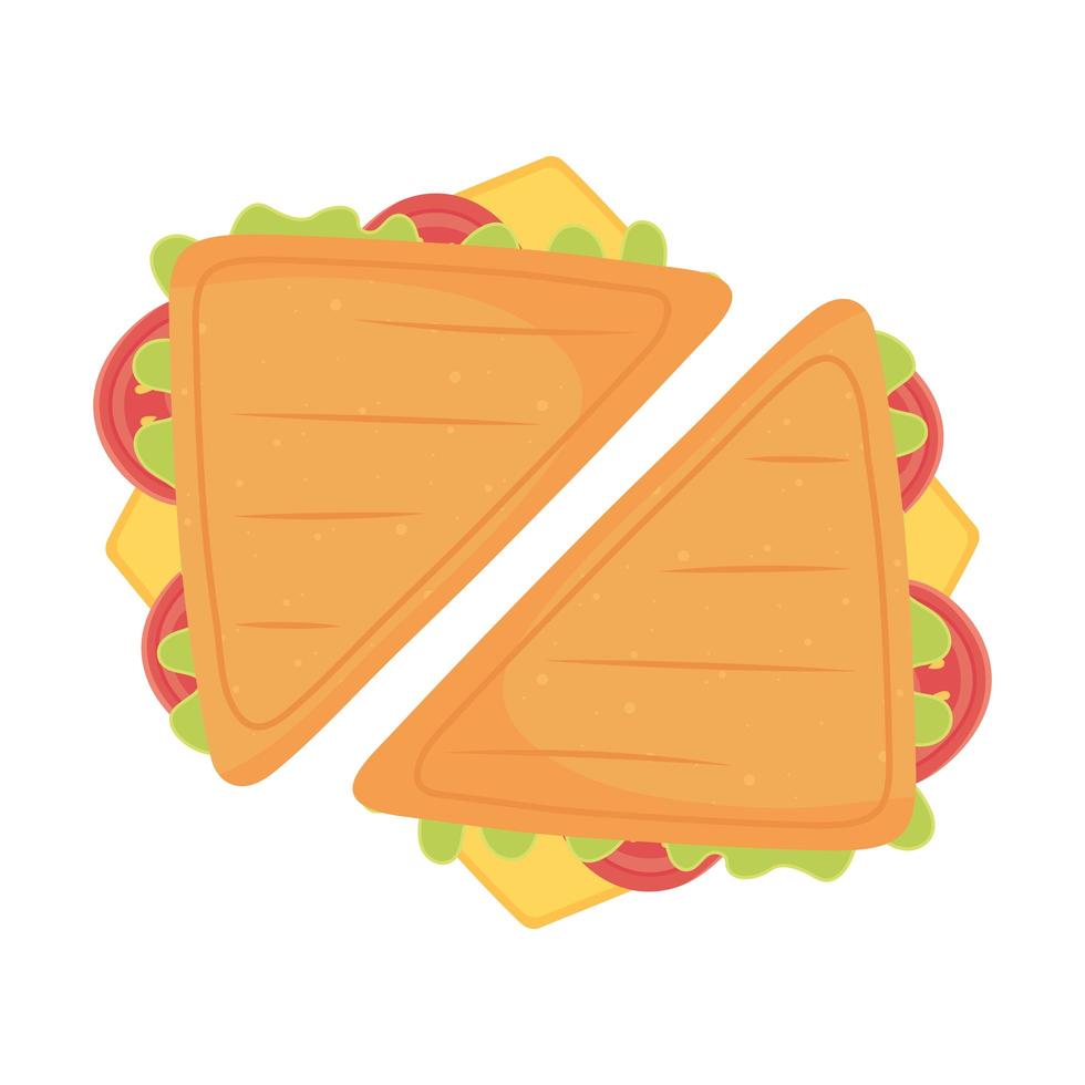 comida rápida, sabrosos sándwiches icono diseño aislado vector