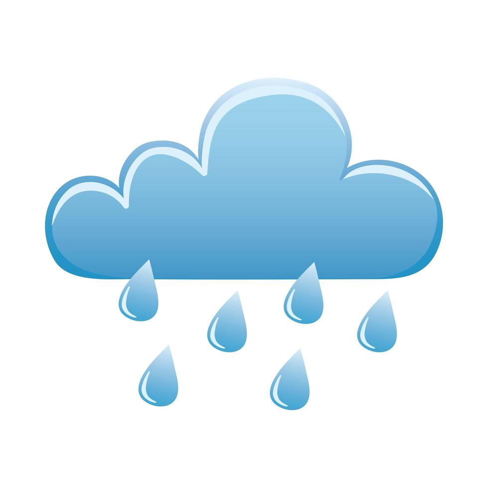 weather clouds rainy sky icon isolated image vector