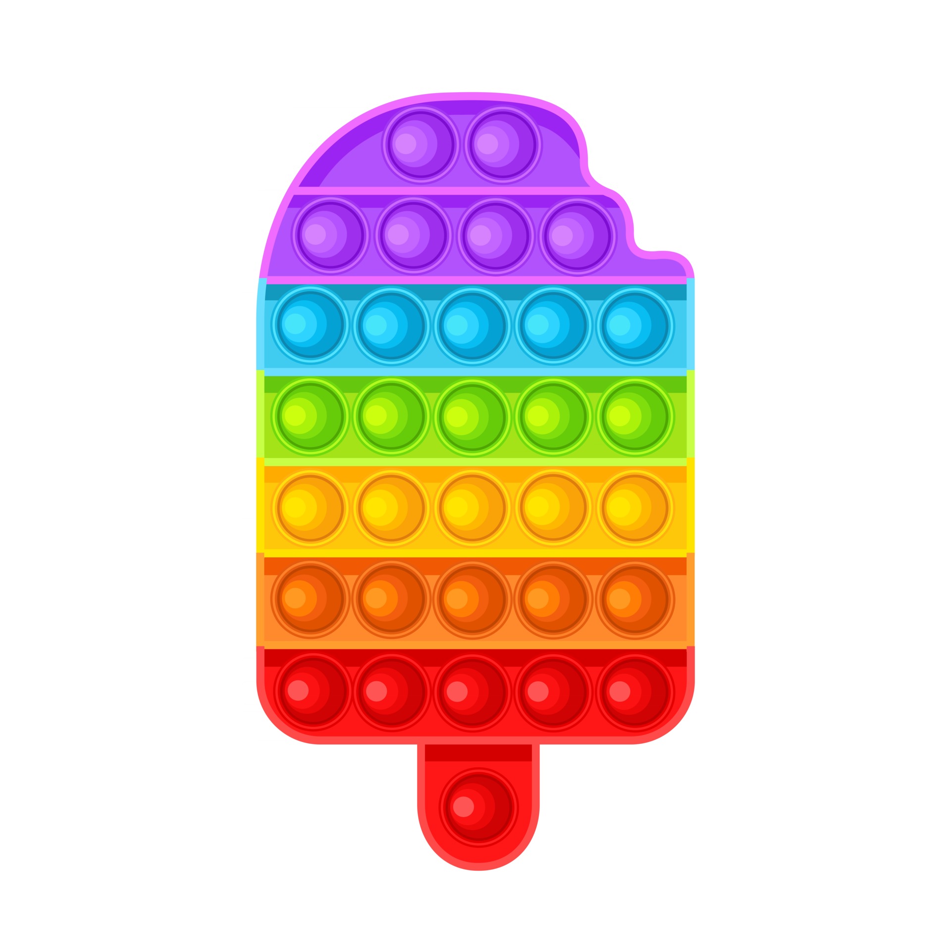 Pop fidget ice cream. Antistress. Toy icon, trend. Vector illustration