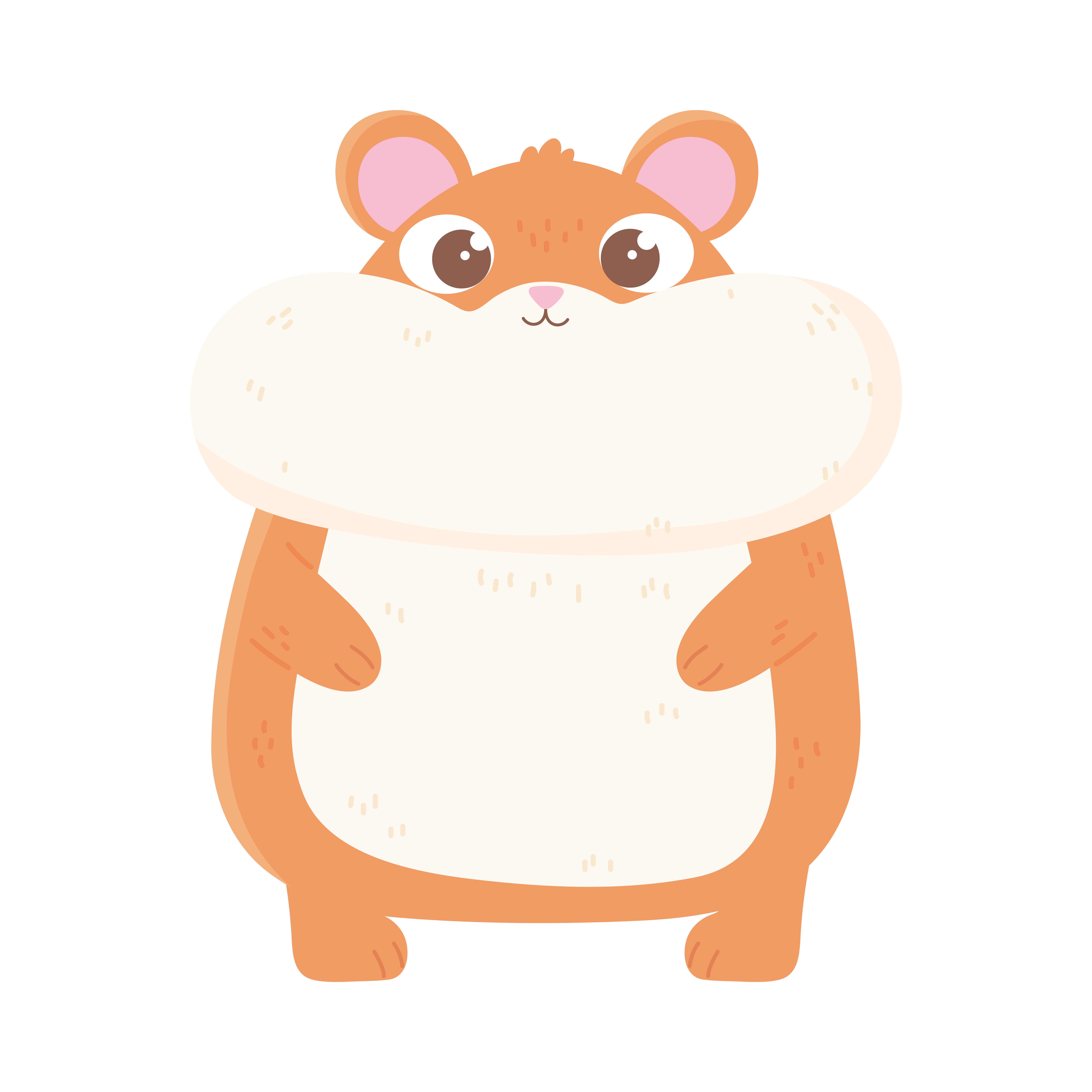 cute hamster cartoon animal icon white background 2687507 Vector Art at  Vecteezy