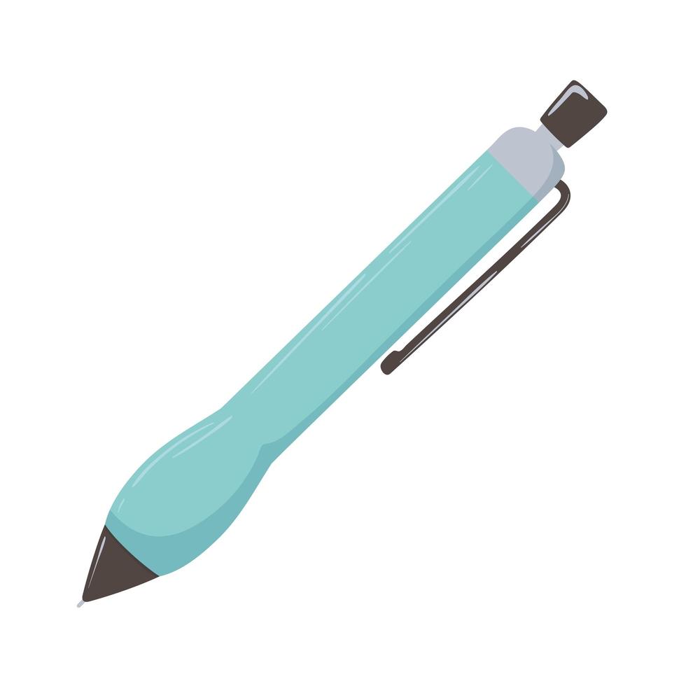 pen element for work office supply top view design vector