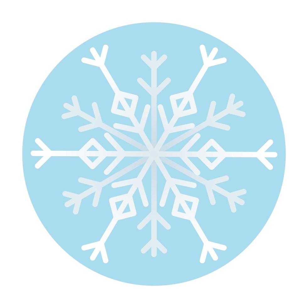 copo de nieve de invierno nieve icono de decoración fría vector