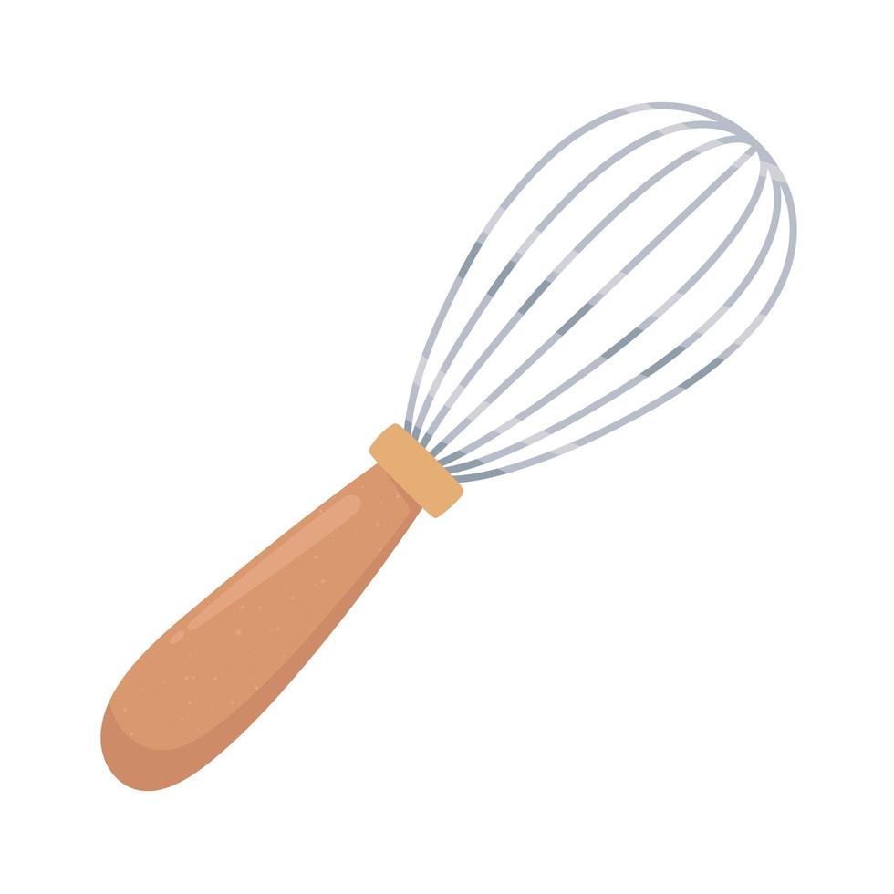 bakery manual whisk utensil icon isolated design vector