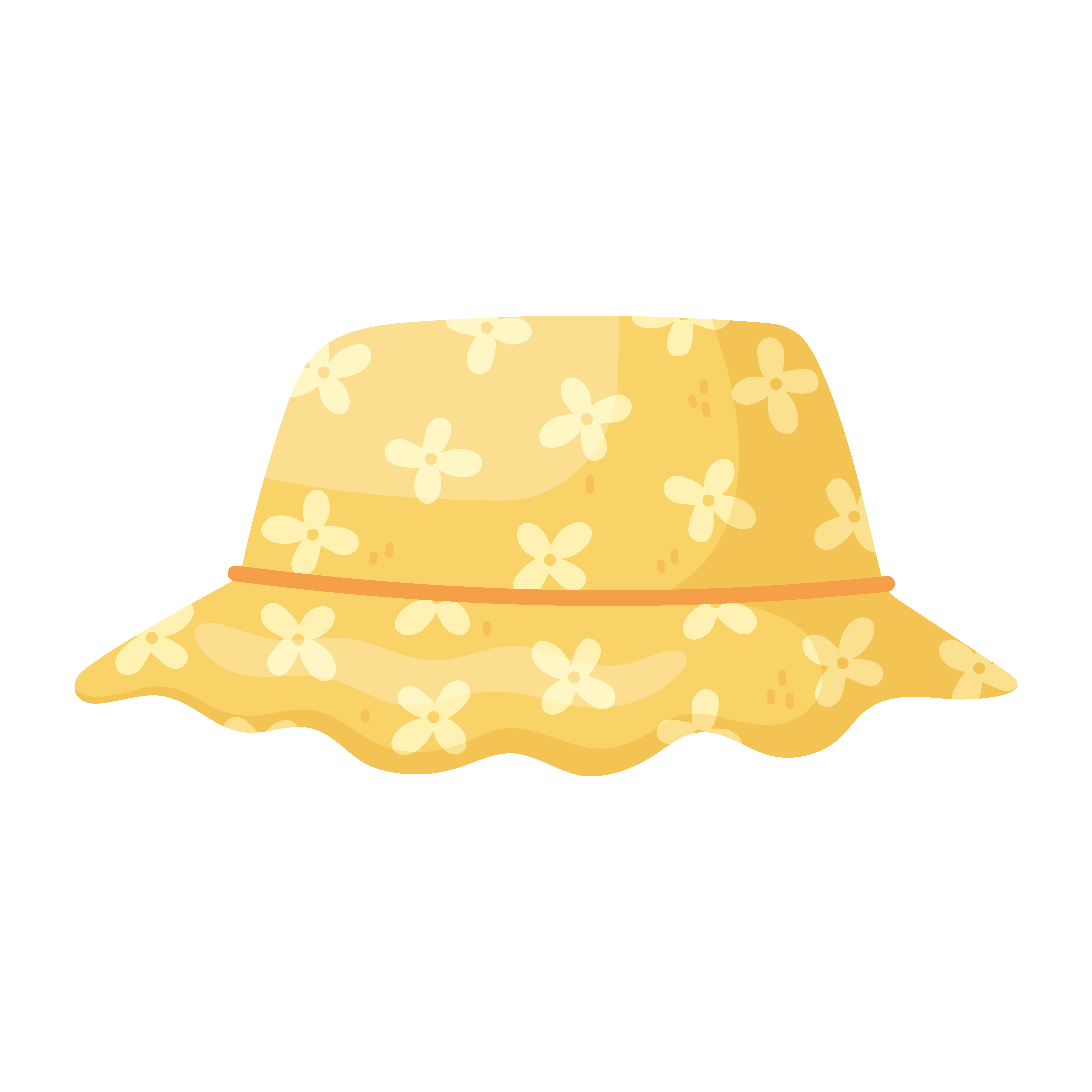 Female Hat With Flowers Decoration Accessory Icon 2687766 Vector Art At Vecteezy