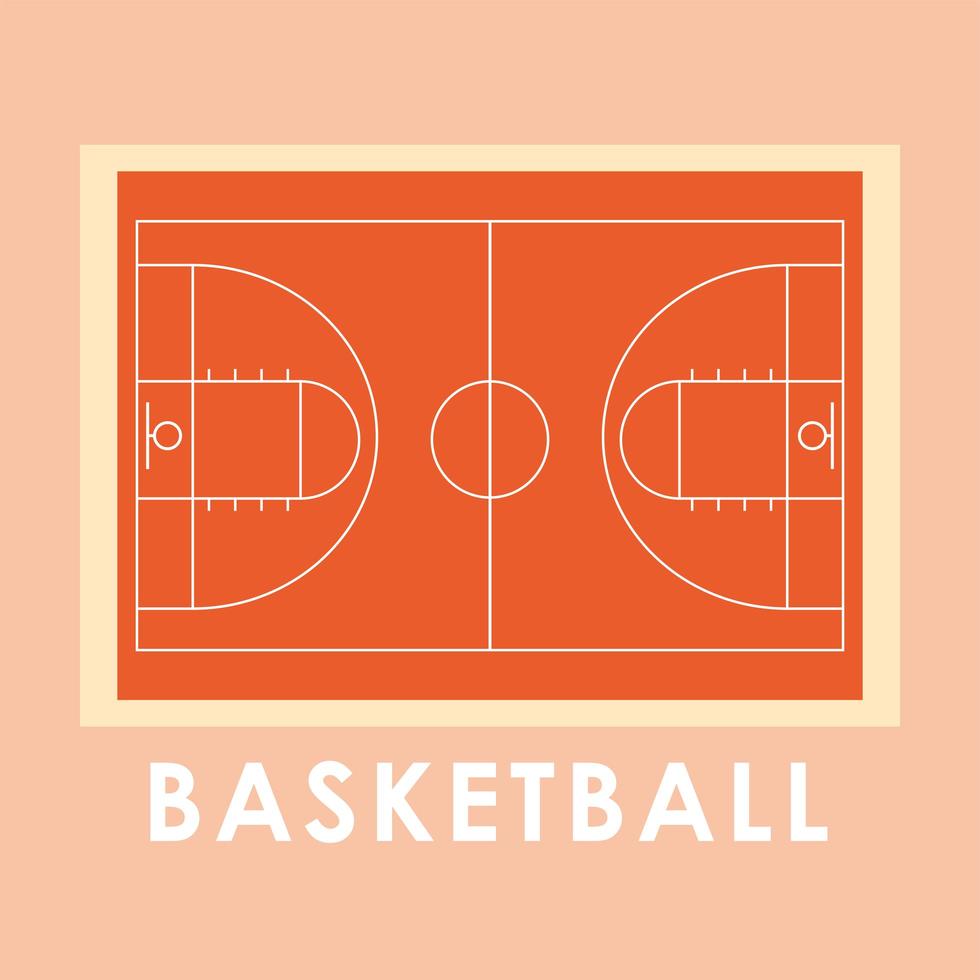 campo de baloncesto deporte diseño vectorial vector