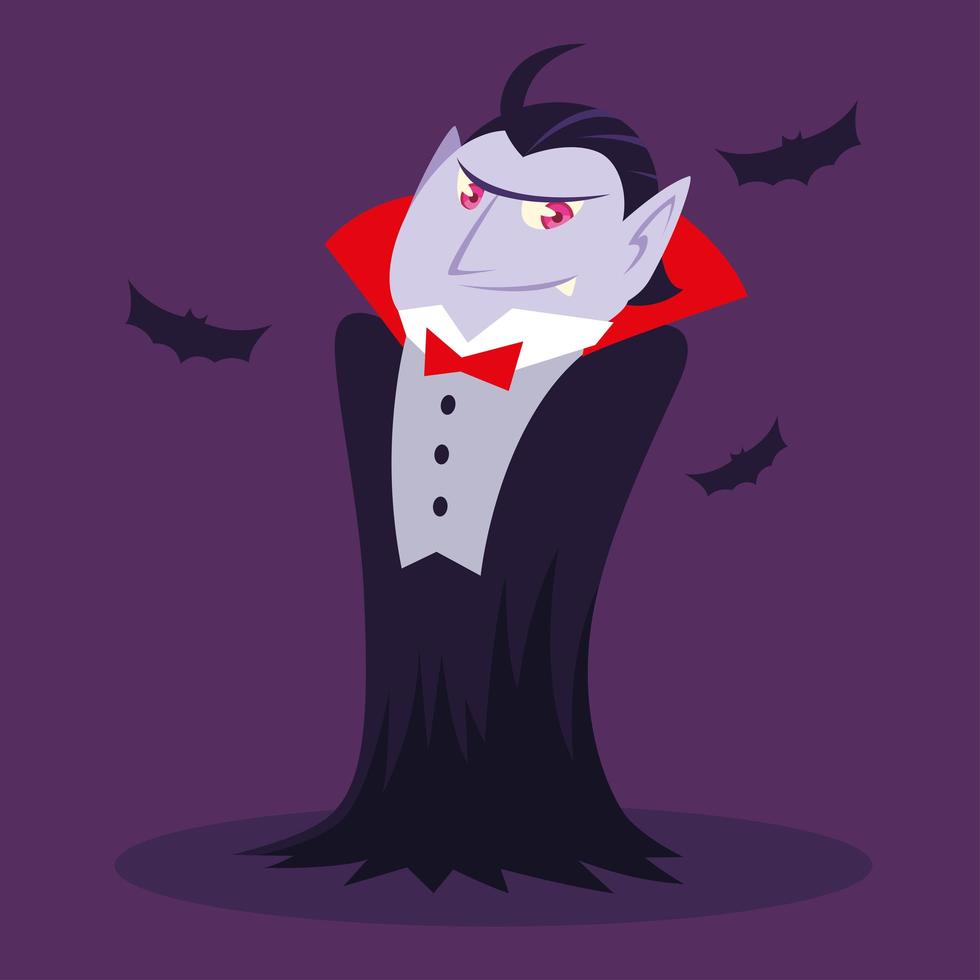 vampiro para halloween vector