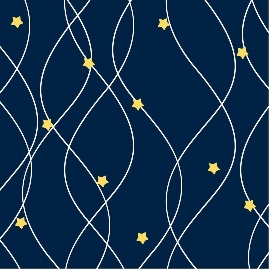 Abstract Night Seamless Pattern Background with Stars. Vector Illustration
