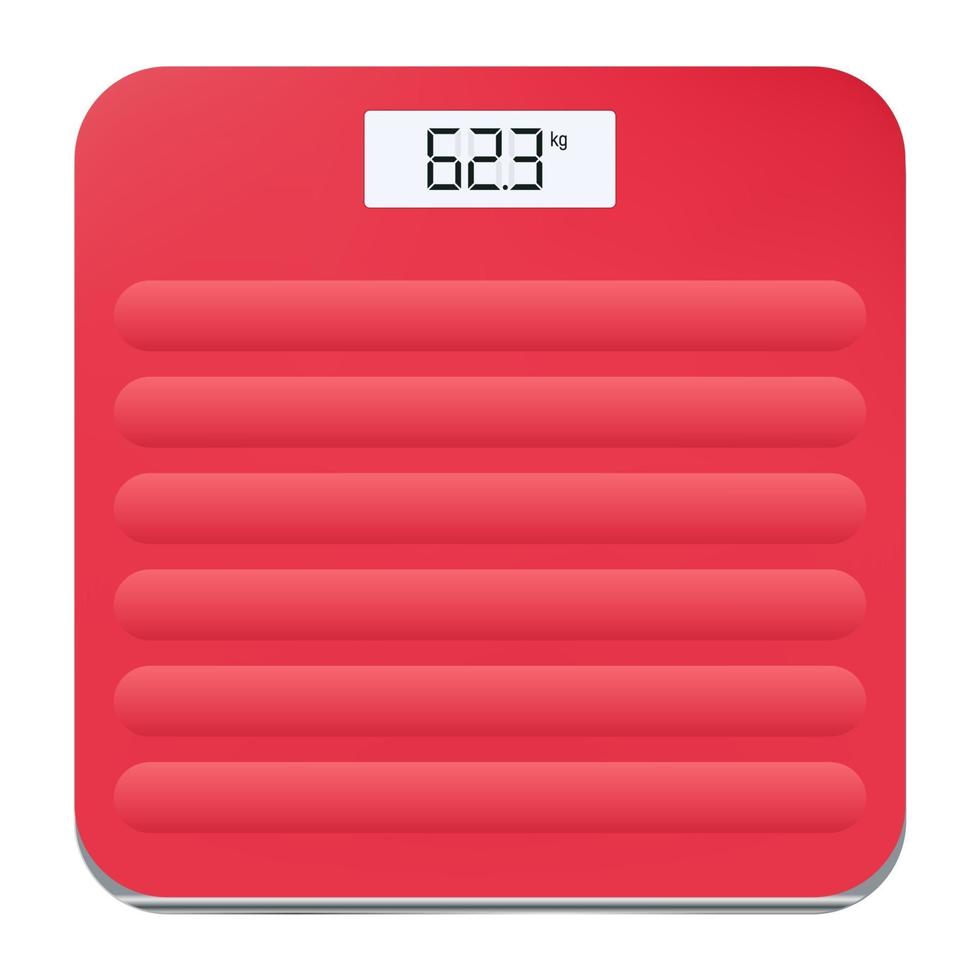 Electronic floor scales icon for measuring human weight. Vector Illustration