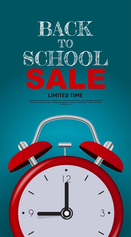 Back to School Special Offer Sale Background. Vector Illustration