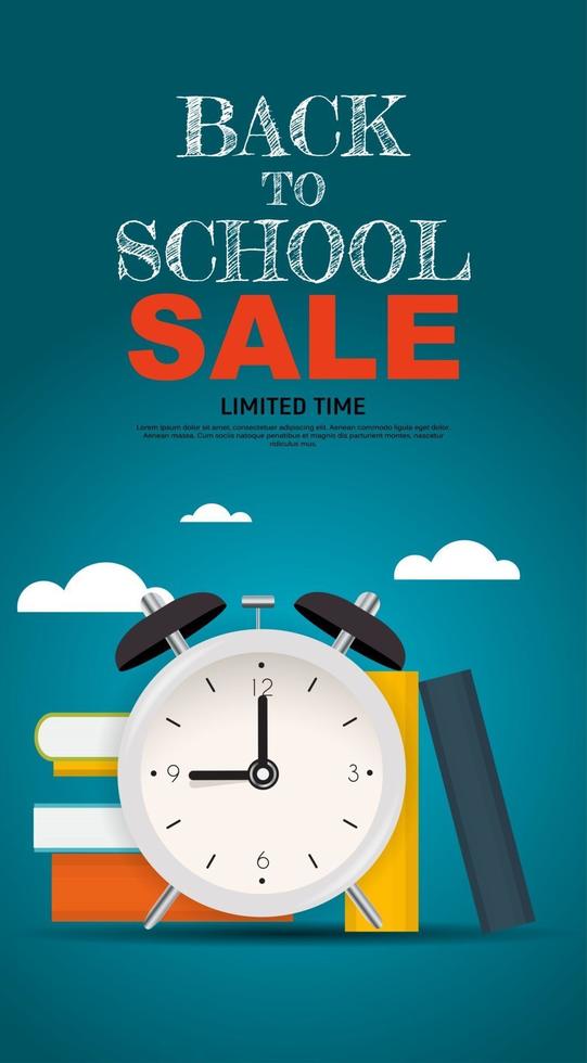 Back to School Special Offer Sale Background. Vector Illustration