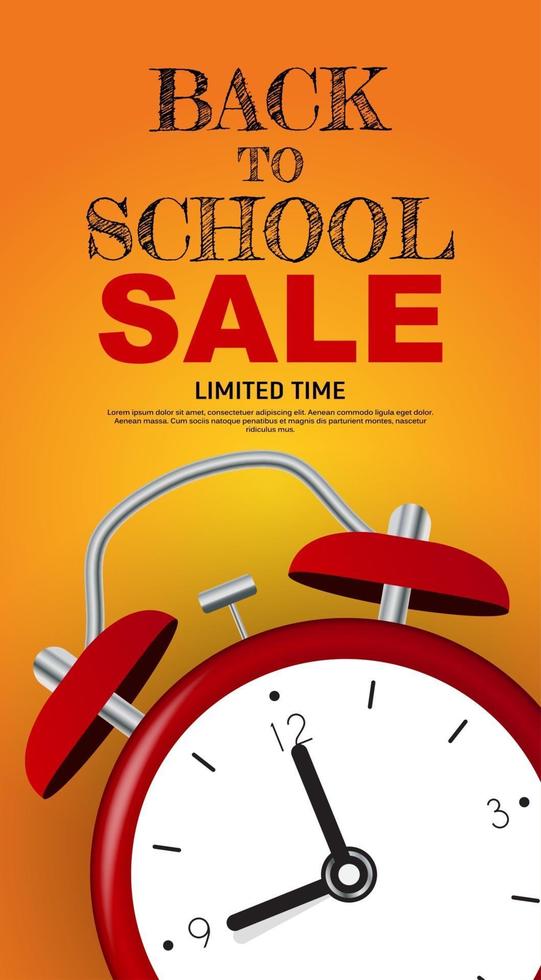 Back to School Special Offer Sale Background. Vector Illustration