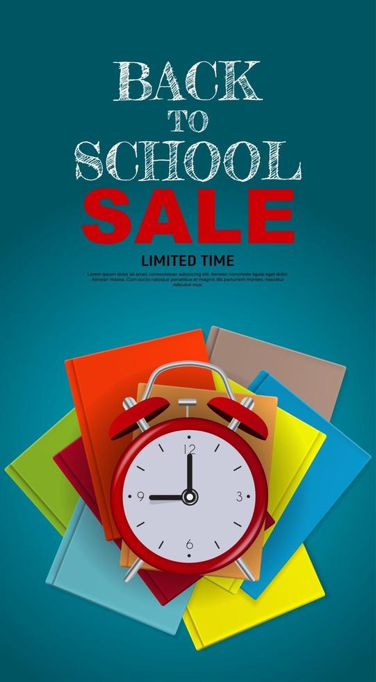 Back to School Special Offer Sale Background. Vector Illustration