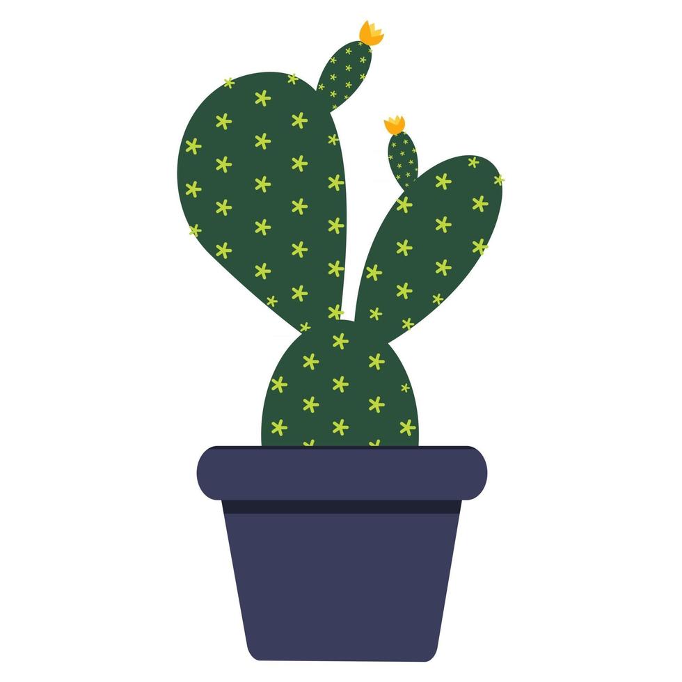 Cactus Icon on white background Vector Illustration.